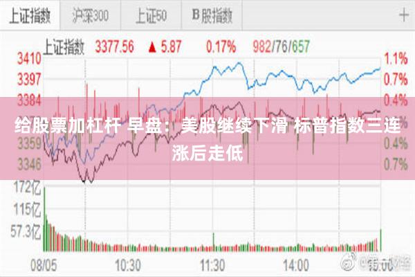 给股票加杠杆 早盘：美股继续下滑 标普指数三连涨后走低