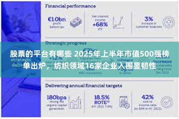 股票的平台有哪些 2025年上半年市值500强榜单出炉，纺织领域16家企业入围显韧性